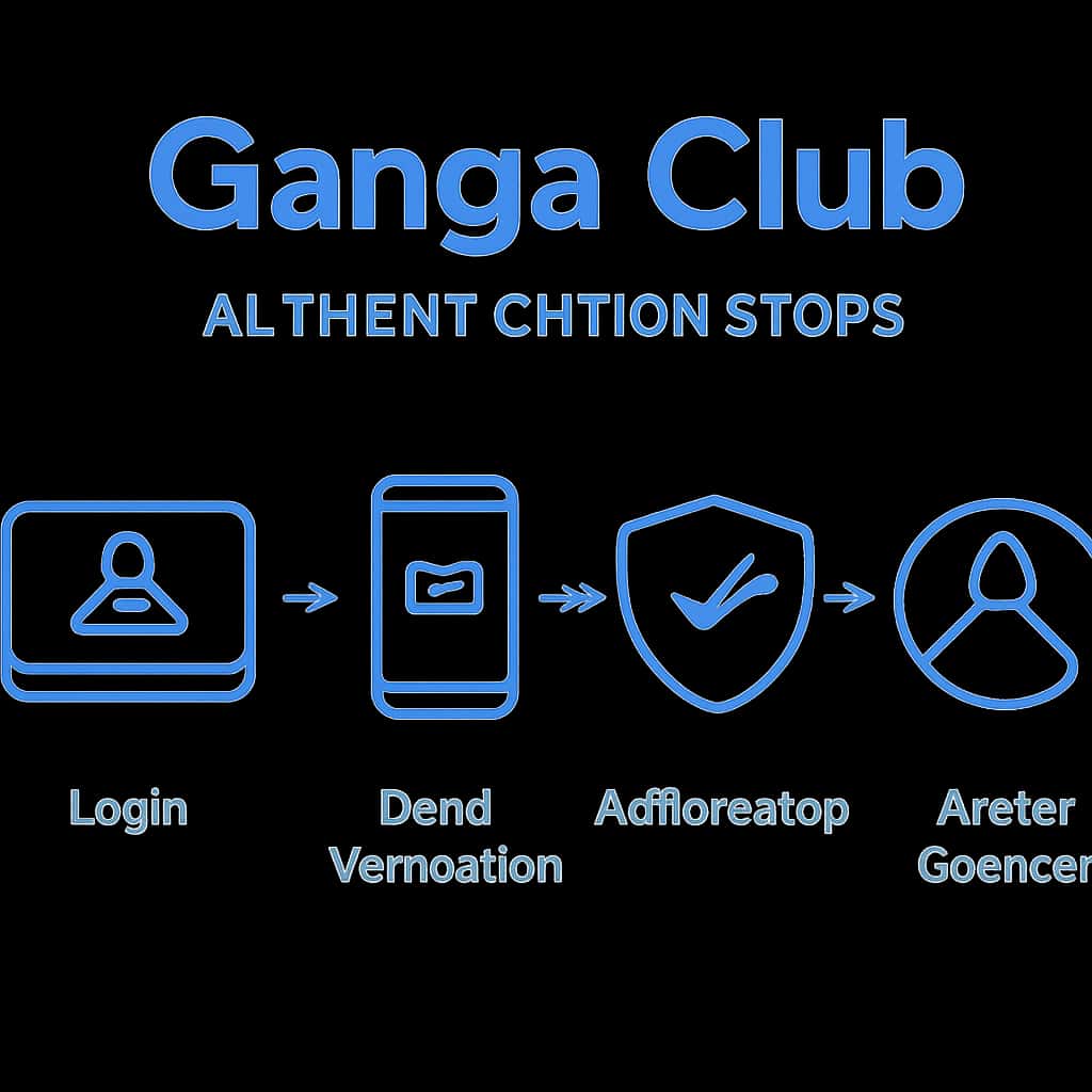 An educational diagram illustrating Ganga Club authentication steps.