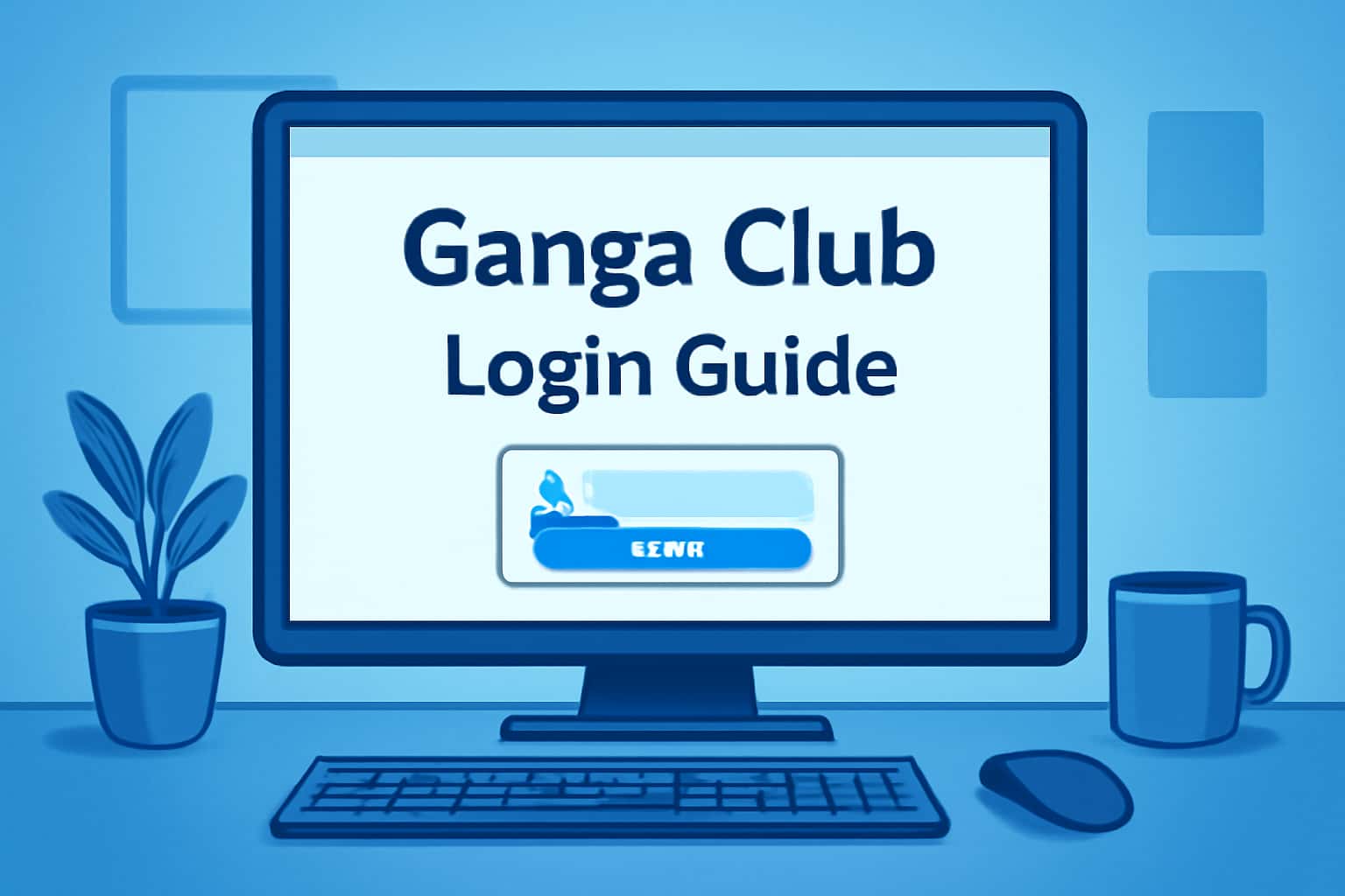 An informative scene illustrating the Ganga Club Login Guide, emphasizing login steps.