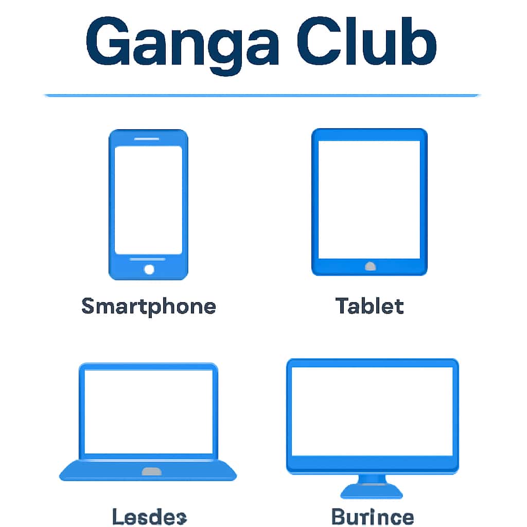 An educational diagram explaining Compatible Devices for Ganga Club.