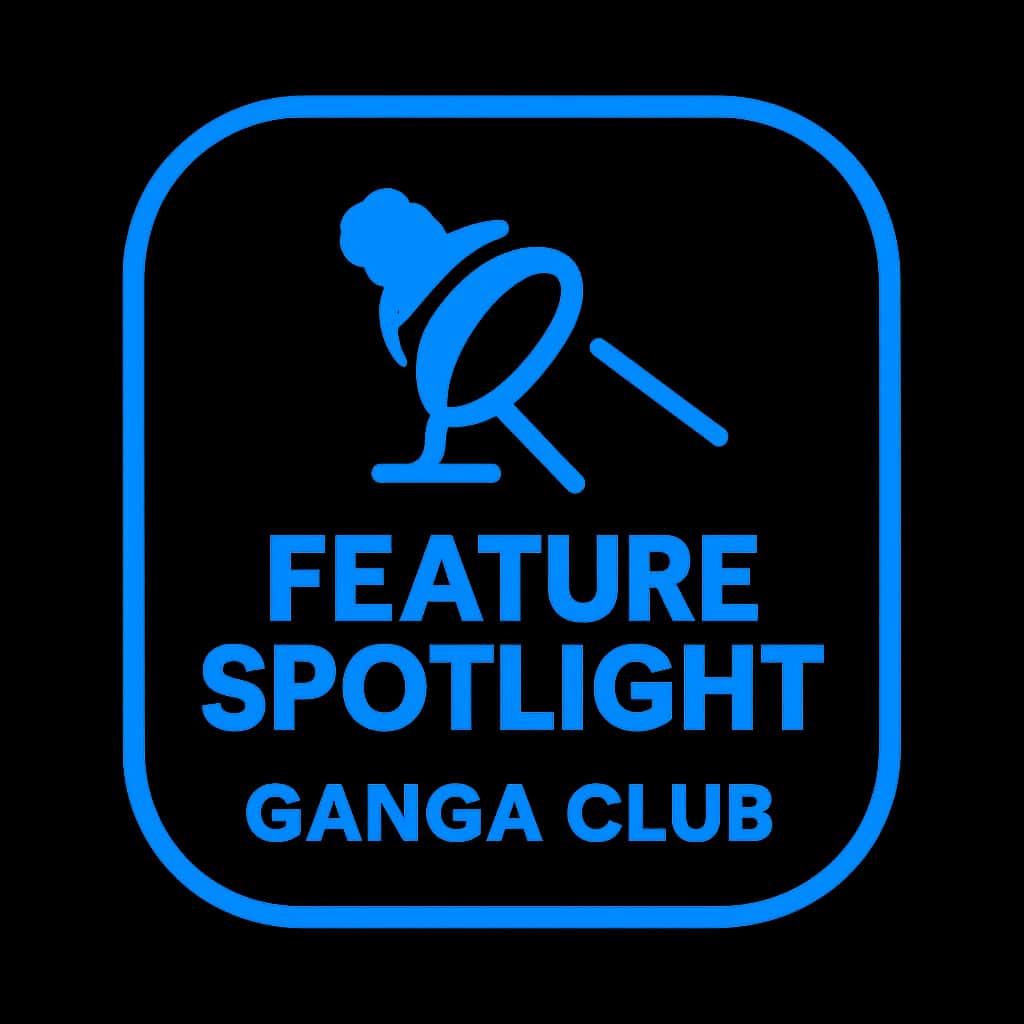 A badge symbolizing Ganga Club Feature Spotlight.