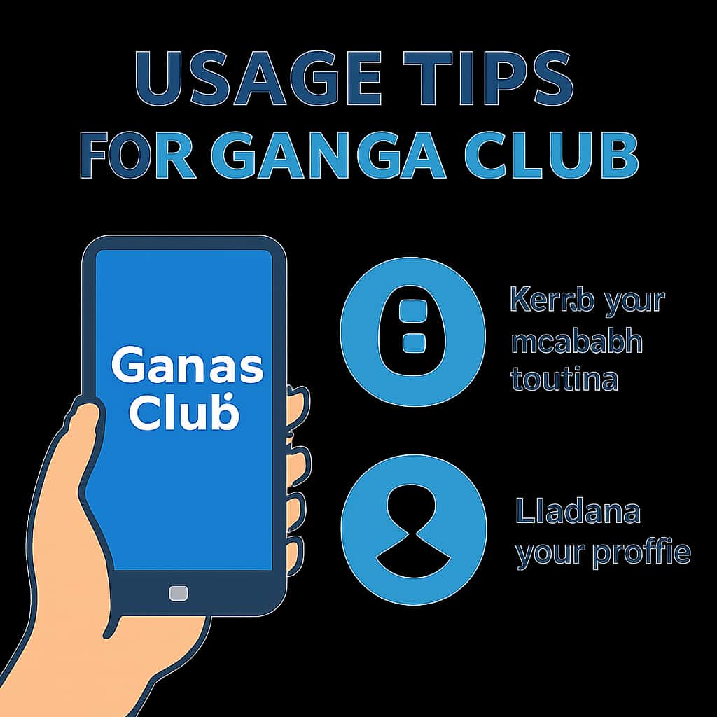 Illustrative guide for Usage Tips for Ganga Club.
