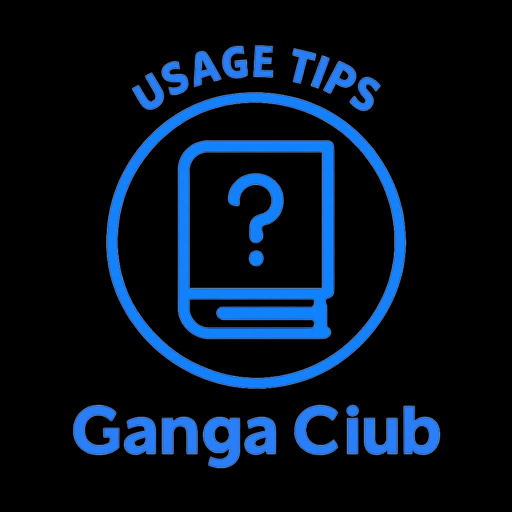 Icon representing Usage Tips for Ganga Club.