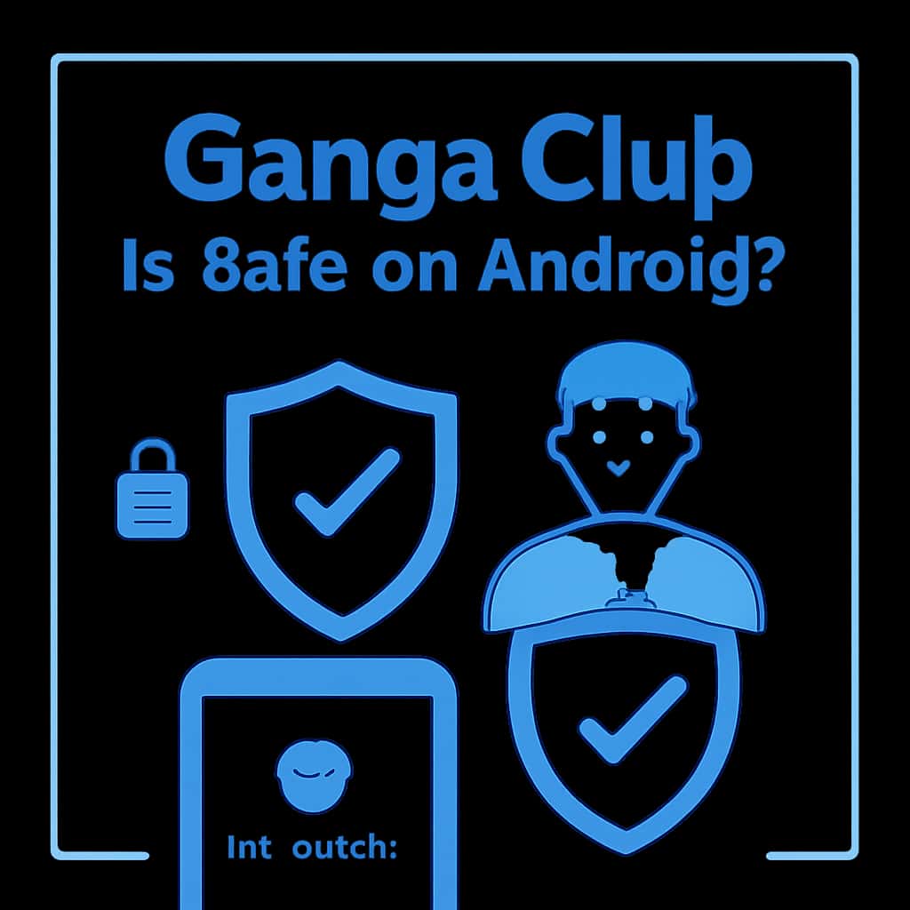 An illustration detailing safety protocols for using Ganga Club on Android.