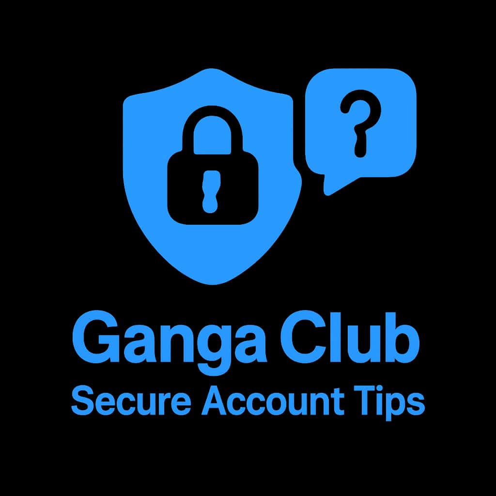 A badge design symbolizing secure account management for Ganga Club users.