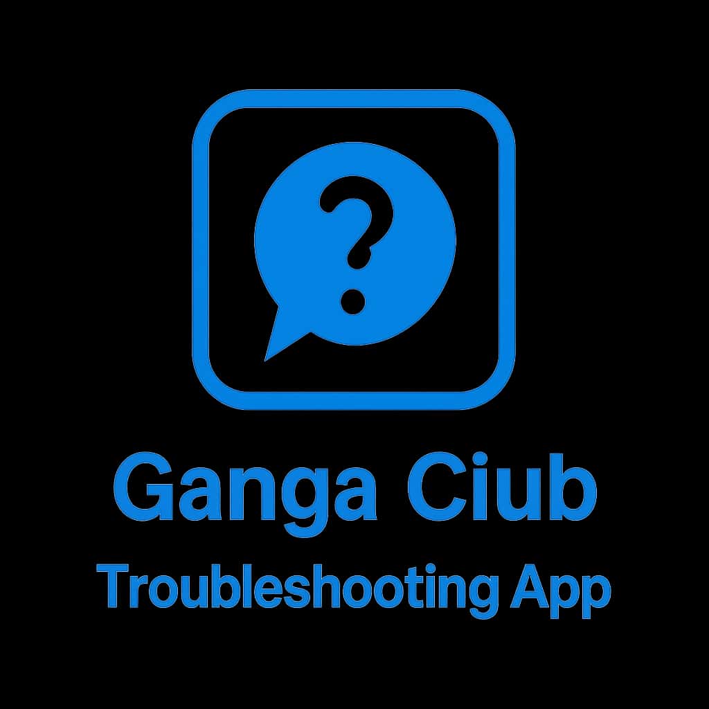 Thumbnail representing troubleshooting support for Ganga Club App.